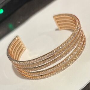 Elegant Gold and Silver Women's Cuff Bracelet